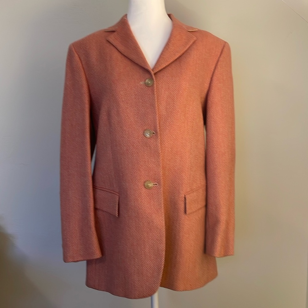 Mark Shale Rose and Camel wool blazer
